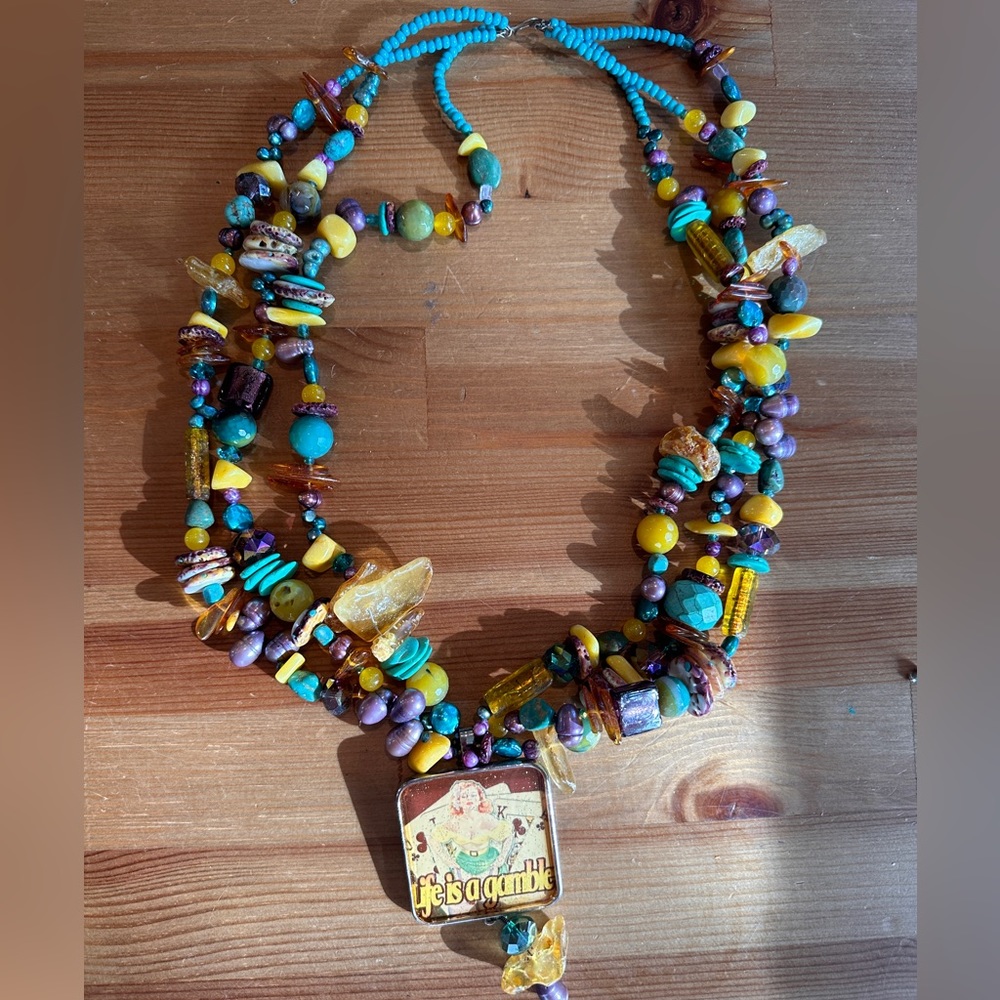 Chunky Beaded Colorful Necklace